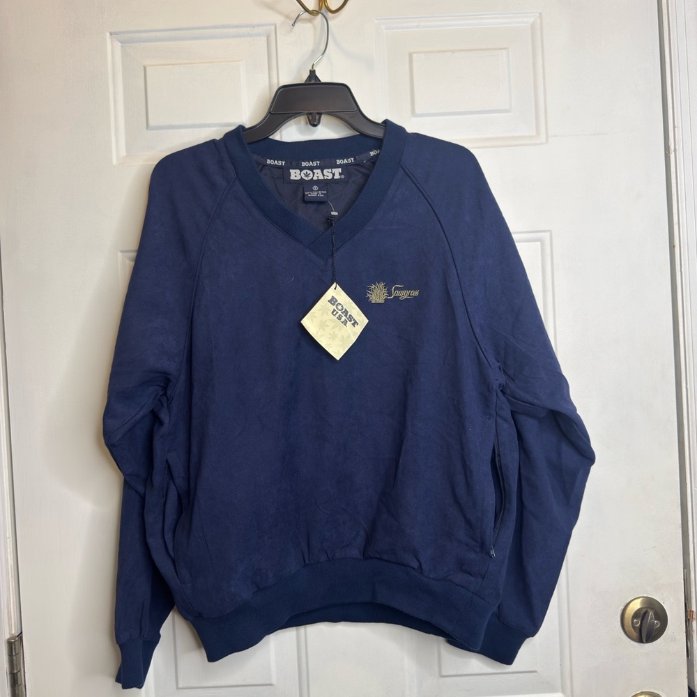 BOAST Navy Blue V-Neck Sweatshirt